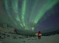 Sarki fény alatt szörföznek  surf surfer